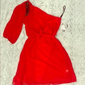 One sleeve flowy dress